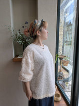 新着 STELLA CIFFON(ステラシフォン) Sheer cut jq blouse