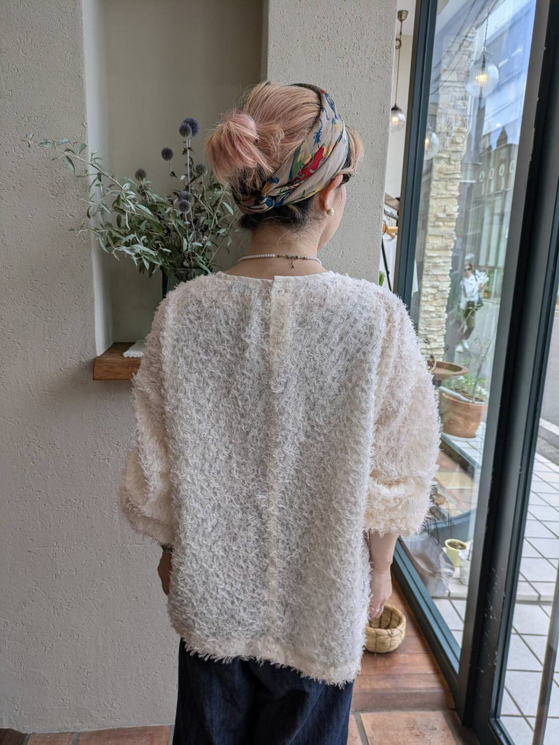 新着 STELLA CIFFON(ステラシフォン) Sheer cut jq blouse