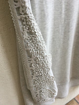 marble sud(マーブルシュッド）tree lace プルオーバーカットソー