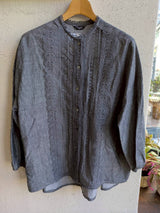 新着 marble SUD(マーブルシュッド) ダンガリーレースシャツ