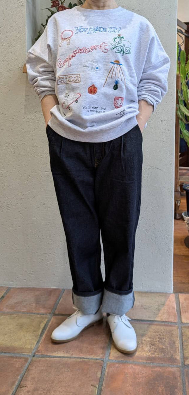 marble SUD(マーブルシュッド）EMB rakugaki LONG SWEAT