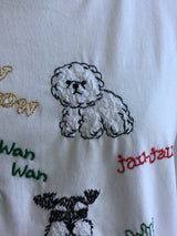 marble SUD(マーブルシュッド) 刺繍 rakugaki dog S/S TEE