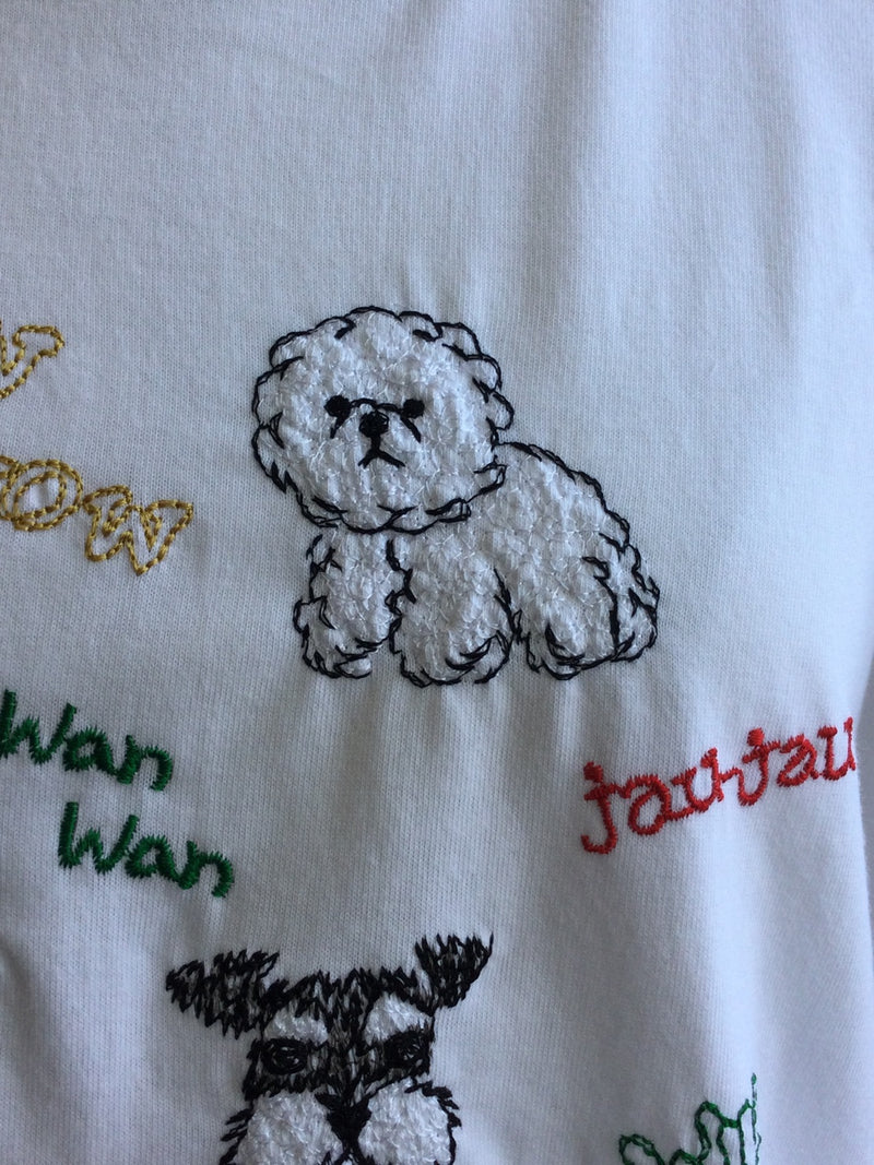 marble SUD(マーブルシュッド) 刺繍 rakugaki dog S/S TEE