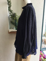 新着 marble SUD(マーブルシュッド) ラッコレース フリルスタンドカラーブラウス