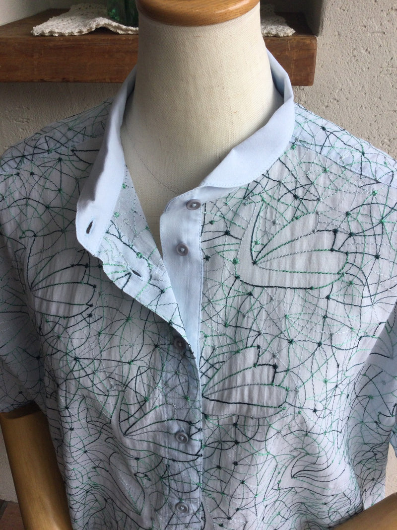 marble SUD(マーブルシュッド) EMB swan プチカラーブラウス