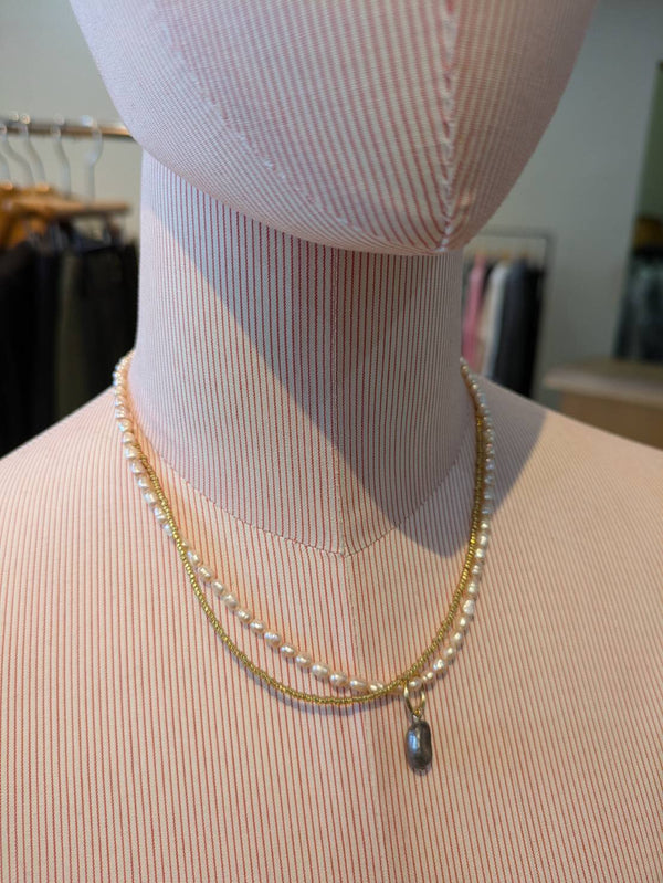 新着 STELLA CIFFON(ステラシフォン) ビーズ×パール3wayネックレス