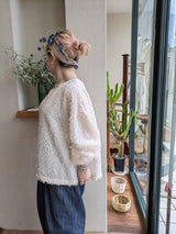 新着 STELLA CIFFON(ステラシフォン) Sheer cut jq blouse